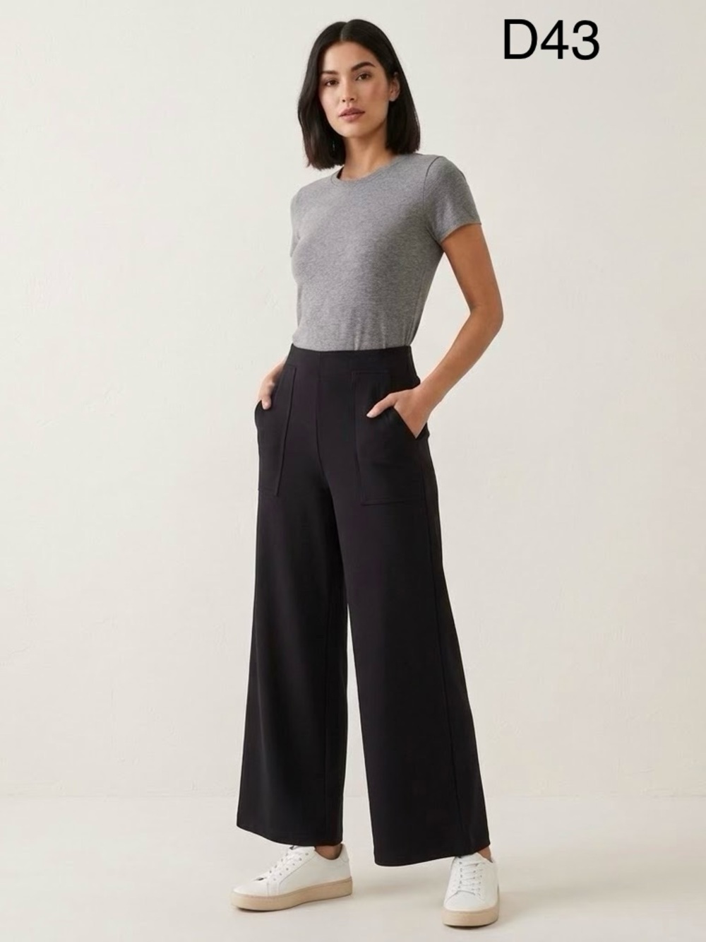 Max Studio Black Wide-Leg Pull-On Ponte Pants, Size XS